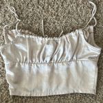 Princess Polly  Champagne Bow Rouched Crop Top Photo 4