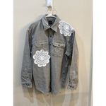 Gap  Corduroy Shirt Size Large Green Heavyweight Y2K Shacket Crochet‎ Boho Photo 1