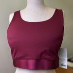 Athleta The Power Of She Sports Bra Criss-Cross Maroon Red L Activewear Gym NWT Photo 0