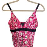 Free Country Womens Sz S Pink Dark Gray Swimwear Layered Printed Tankini Top Photo 1