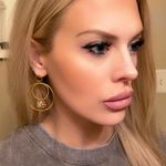 Dolce & Gabbana Gold Logo Charm Hoop Earrings Photo 4