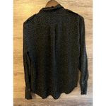Equipment  Femme Women Sz Large Blouse Button Down Polka Dot Black Preppy Classic Photo 6