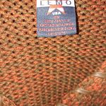 Lemo Orange‎ with Faux Leather Stitching Knit Sweater Orange Size XL Photo 2