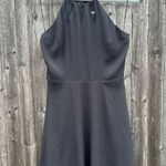 EXPRESS Cut Out Fit & Flare Sleeveless Halter Dress in Black - Size 2 Photo 0