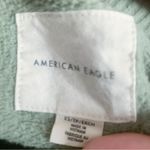 American Eagle  OUTFITTERS Green Soft Sweet Floral Embroidered Sweatshirt XS Photo 2