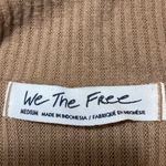 Free People We The Free Tan Ribbed Knit Long Sleeve V Neck Sweater Top Size M Photo 2