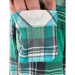 Aeropostale 5----  Cotton Green Plaid Button Up Long Sleeve Top Size Medium NWT Photo 2