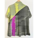 Jamie Sadock Women's Top Golf Tennis Ribbed Green Yellow Purple XL Quarter Zip Photo 3