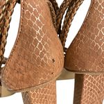 JLO by Jennifer Lopez Women's 7.5 Emilie Ankle Strappy Braided High Heels Sandal Tan Photo 12