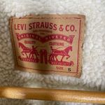 Levi's Levi’s Sherpa Women's Light Blue Fleece Collared Denim Jean Jacket Size Small S Photo 3