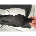 BCBGeneration Women’s BCBG ERINN black sueded knee high lace up heeled boots size 8 Photo 5