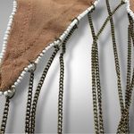 Free People  Riley Pony Scarf Western Bohemian Beaded Chain Fringe Hair Tie NWT Photo 7