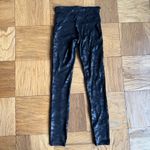 Spanx Black Faux Leather Camo Print Leggings, Size S, EUC Photo 4