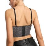 ASOS Design Fuller Bust Freyia Metallic Corset Top in Silver, Size 10 G/H Photo 1