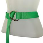 Ganni Island Green Webbing Double Ring Belt - One Size Fits Many Photo 6