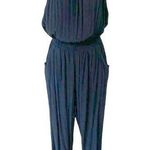 Anthropologie BeachGold Black Off the Shoulder Jumpsuit Black Photo 0