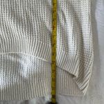 Crème colored scoop neck waffle sweater Size M Photo 5