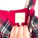 Anthropologie ModCloth Plaid A Line Dress Red Black White S Photo 5