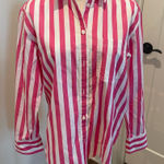 J.Crew  Pink and White Striped Shirt Photo 0