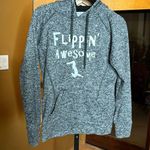 J. America  Space Gray Black Gymnastics Flippin Awesome Hoodie Size Small Photo 0