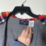 American Vintage Vintage 70s 1970s Valley Co Denim cotton Jacket with Plaid Hood XXL Photo 3