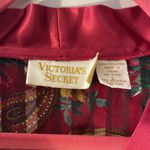 Victoria's Secret Vintage  Gold Label Satin Sheer Rose Print Robe Pajama Nightgown Photo 2