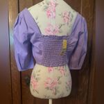 Circus by Sam Edelman Circus NY Crop Top with Smocked Back in Fairy Wren (Lilac), Size L, NWT Photo 1
