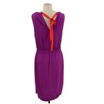 Kate Spade  Katia Crepe Dress Sleeveless Neon Bow Tie Magenta‎ Purple Size Small Photo 9
