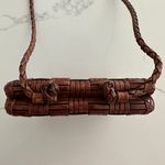 Anthropologie Vintage Woven Leather Small Square Crossbody Bag in Brown Photo 3