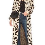 Lovers + Friends Speak Up Leopard Print Open-Front Crewneck Duster/Long Cardigan Photo 0