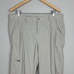 Eddie Bauer Capri Pants Womens 14 Tall Beige Nylon Hiking Outdoor Travel Casual Photo 5