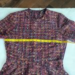 ZARA  Tweed peplum Top, purple multi.  Short Sleeved. Women’s Size XS Photo 3