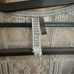 Monoreno  Grey Gauzy Lace Top. Size Small Photo 10