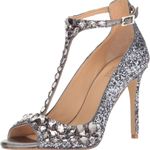 Badgley Mischka Jewel  Women's Conroy Dress Sandal, Smoke Glitter, 9 M US NEW Photo 5