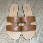 Talbots  Hannah Vachetta Leather Women's Slide Sandals Havana Tan Size 9 Photo 0