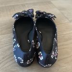 Tory Burch  Rosalind Satin Ballet Flat In Black Stamped Floral Size 8 Photo 6