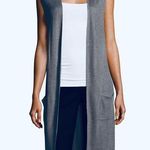 Joan Vass  Gray Sleeveless Duster Vest S Photo 0