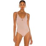 Free People  Women’s Lea Floral Embroidery Bodysuit – Pearl Pink – Size S NWT Photo 6