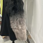 ZARA  hooded sweater/jacket with faux fur sleeves Photo 4