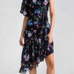 Shoshanna Midnight Gia One Shoulder Dress in Black Floral 4 Womens Cocktail Photo 0