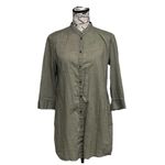 Esprit  De Corp Army Green Utility Tunic Mini Dress Size 6 – Sheer Gorpcore Boho Photo 1