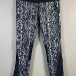 Nike Power Graphics Running Womens Cropped Leggings Black Size M Dri Fit Stretch Photo 0