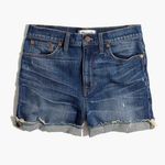 Madewell High-Rise Denim Shorts in Glenoaks Wash: Cutoff Edition Photo 4