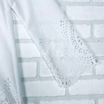 Kenneth Cole Reaction White Lace Trim V Neck Long Sleeve Dress Photo 11