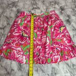 Lilly Pulitzer  Vintage Silk Cotton pink Floral Skirt Size 6 Photo 5