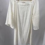 Anouska Love Shack Tunic Dress Ivory Textured 100% Cotton One Size 22" p2p White Photo 1