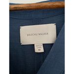 Brochu Walker  Jaxon Popover Lightweight Long Sleeve Blue Blouse Medium EUC Photo 6