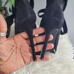 Nine West INESELLA Black Peep Toe Tie Up Pumps Size 6M Photo 5