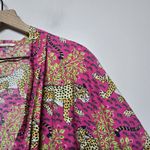 Print Fresh Womens Organic Cotton Bagheera Jungle Print Long Robe Pink Sz L/XL Photo 2