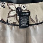 East 5th Jacket Topper XL Floral Short Sleeve 1 Button Front Pockets Taupe Gray Photo 9